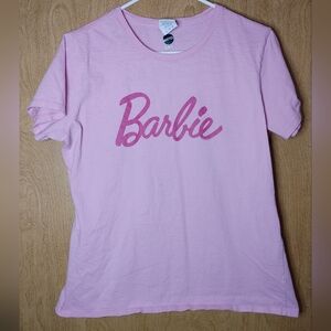 Barbie Light Pink Tee with Dark Pink Logo L